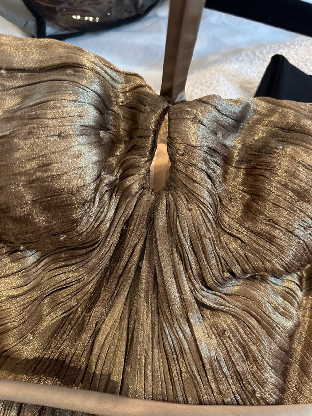 Miu Miu Halter Gown Metallic Embellished Gown One of a Kind - Picture 9 of 11